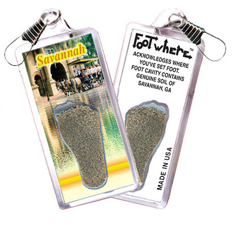 Savannah FootWhere® Souvenir Zipper-Pull. 72 pieces/ 6 assorted styles.