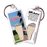 Load image into Gallery viewer, St. Augustine FootWhere® Souvenir Keychains. 6 Piece Set. Made in USA