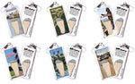 Load image into Gallery viewer, St. Augustine FootWhere® Souvenir Zipper-Pulls. 6 Piece Set. Made in USA