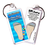 Load image into Gallery viewer, St. Maarten FootWhere® Souvenir Keychains. 6 Piece Set. Made in USA