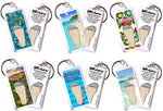 Load image into Gallery viewer, St. Maarten FootWhere® Souvenir Keychain. 72 pieces/6 assorted styles.