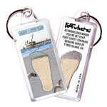 Load image into Gallery viewer, Tybee Island FootWhere® Souvenir Keychain. 72 pieces/ 6 assorted styles.