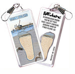 Load image into Gallery viewer, Tybee Island FootWhere® Souvenir Zipper-Pull. 72 pieces/ 6 assorted styles.