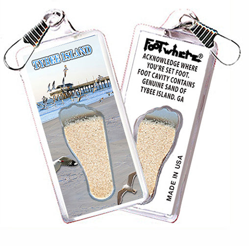 Tybee Island FootWhere® Souvenir Zipper-Pull. 72 pieces/ 6 assorted styles.