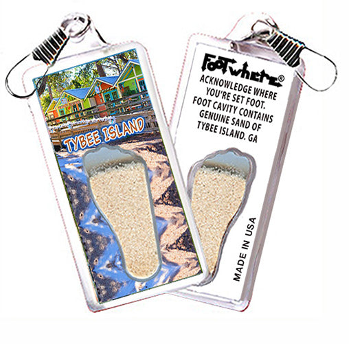 Tybee Island FootWhere® Souvenir Zipper-Pull. 72 pieces/ 6 assorted styles.