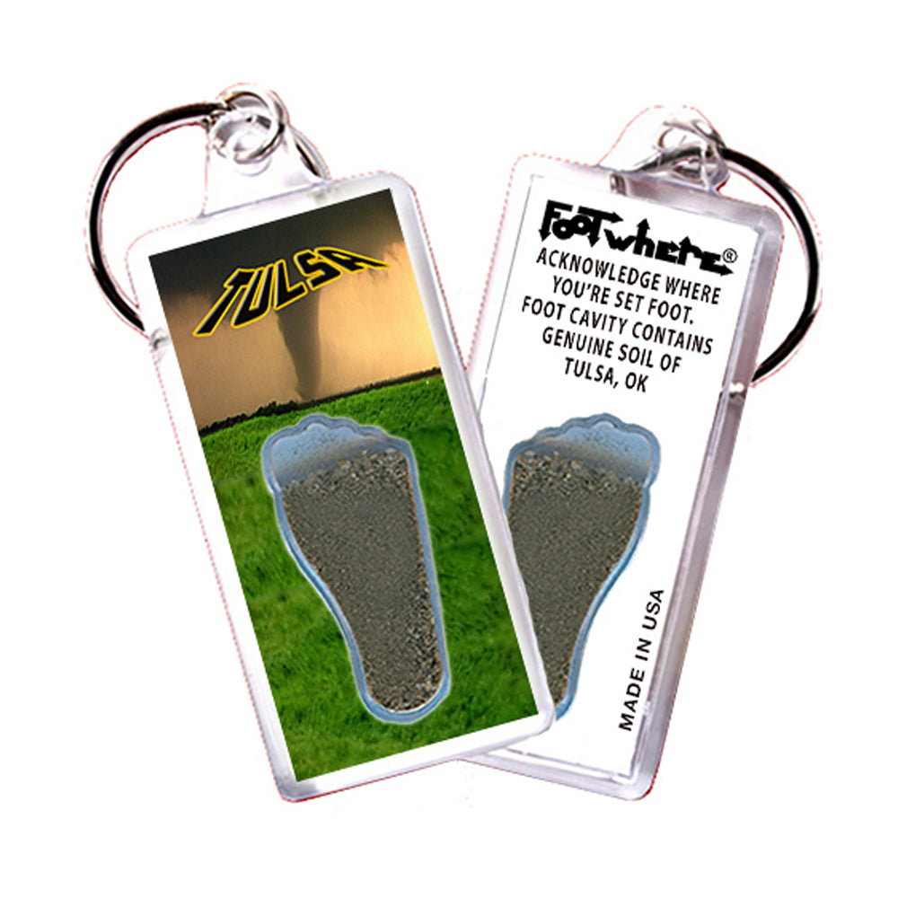 Tulsa FootWhere® Souvenir Keychain. 72 pieces/ 6 assorted styles.