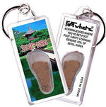 Load image into Gallery viewer, Seoul, Korea FootWhere® Souvenir Keychain. Made in USA-FootWhere® Souvenirs