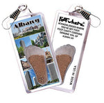 Load image into Gallery viewer, Albany, NY FootWhere® Souvenir Zipper-Pull. Made in USA-FootWhere® Souvenirs