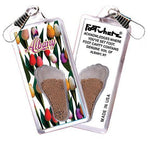 Load image into Gallery viewer, Albany, NY FootWhere® Souvenir Zipper-Pulls. 6 Piece Set. Made in USA-FootWhere® Souvenirs