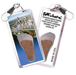 Load image into Gallery viewer, Albany, NY FootWhere® Souvenir Zipper-Pulls. 6 Piece Set. Made in USA-FootWhere® Souvenirs