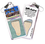 Load image into Gallery viewer, Anguilla FootWhere® Souvenir Zipper-Pulls. 6 Piece Set. Made in USA-FootWhere® Souvenirs