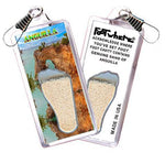 Load image into Gallery viewer, Anguilla FootWhere® Souvenir Zipper-Pulls. 6 Piece Set. Made in USA-FootWhere® Souvenirs