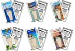Load image into Gallery viewer, Anguilla FootWhere® Souvenir Fridge Magnets. 6 Piece Set. Made in USA-FootWhere® Souvenirs