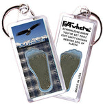 Load image into Gallery viewer, Alaska FootWhere® Souvenir Keychains. 6 Piece Set. Made in USA-FootWhere® Souvenirs