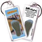 Load image into Gallery viewer, Amarillo FootWhere® Souvenir Keychains. 6 Piece Set. Made in USA-FootWhere® Souvenirs