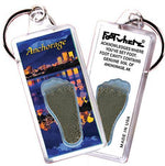 Load image into Gallery viewer, Anchorage FootWhere® Souvenir Keychains. 6 Piece Set. Made in USA-FootWhere® Souvenirs