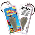 Load image into Gallery viewer, Albuquerque FootWhere® Souvenir Keychains. 6 Piece Set. Made in USA-FootWhere® Souvenirs