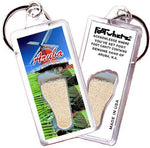 Load image into Gallery viewer, Aruba FootWhere® Souvenir Keychains. 6 Piece Set. Made in USA-FootWhere® Souvenirs
