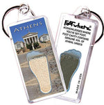 Load image into Gallery viewer, Athens, Greece FootWhere® Souvenir Key Chain. Made in USA-FootWhere® Souvenirs