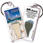 Load image into Gallery viewer, Athens, Greece FootWhere® Souvenir Keychains. 6 Piece Set. Made in USA-FootWhere® Souvenirs