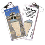 Load image into Gallery viewer, Athens, Greece FootWhere® Souvenir Zipper-Pull. Made in USA-FootWhere® Souvenirs