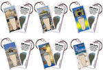 Load image into Gallery viewer, Athens, Greece FootWhere® Souvenir Keychains. 6 Piece Set. Made in USA-FootWhere® Souvenirs