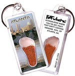 Load image into Gallery viewer, Atlanta FootWhere® Souvenir Keychains. 6 Piece Set. Made in USA-FootWhere® Souvenirs