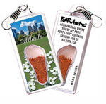 Load image into Gallery viewer, Atlanta FootWhere® Souvenir Zipper-Pulls. 6 Piece Set. Made in USA-FootWhere® Souvenirs