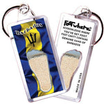Load image into Gallery viewer, Barbados FootWhere® Souvenir Keychain. Made in USA-FootWhere® Souvenirs