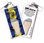 Load image into Gallery viewer, Barbados FootWhere® Souvenir Zipper-Pulls. 6 Piece Set. Made in USA-FootWhere® Souvenirs