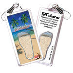 Load image into Gallery viewer, Barbados FootWhere® Souvenir Zipper-Pulls. 6 Piece Set. Made in USA-FootWhere® Souvenirs