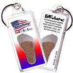 Load image into Gallery viewer, Baton Rouge FootWhere® Souvenir Keychains. 6 Piece Set. Made in USA-FootWhere® Souvenirs