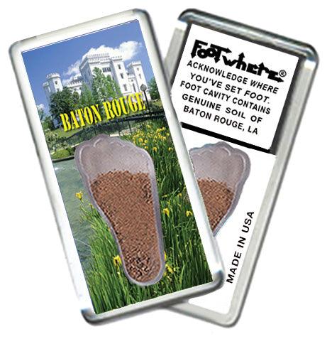 Baton Rouge FootWhere® Souvenir Fridge Magnets. 6 Piece Set. Made in USA-FootWhere® Souvenirs