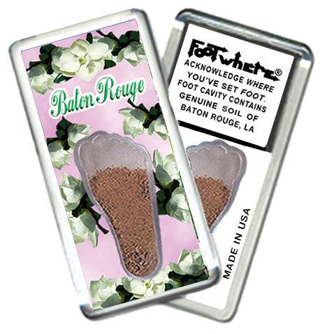 Baton Rouge FootWhere® Souvenir Fridge Magnets. 6 Piece Set. Made in USA-FootWhere® Souvenirs