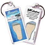 Load image into Gallery viewer, Bermuda FootWhere® Souvenir Keychains. 6 Piece Set. Made in USA-FootWhere® Souvenirs