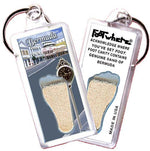 Load image into Gallery viewer, Bermuda FootWhere® Souvenir Keychains. 6 Piece Set. Made in USA-FootWhere® Souvenirs