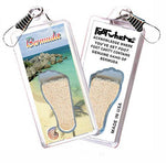 Load image into Gallery viewer, Bermuda FootWhere® Souvenir Zipper-Pulls. 6 Piece Set. Made in USA-FootWhere® Souvenirs