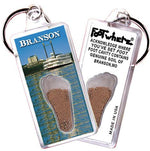 Load image into Gallery viewer, Branson FootWhere® Souvenir Keychains. 6 Piece Set. Made in USA-FootWhere® Souvenirs
