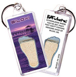 Load image into Gallery viewer, Biloxi FootWhere® Souvenir Keychains. 6 Piece Set. Made in USA-FootWhere® Souvenirs