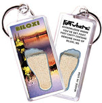 Load image into Gallery viewer, Biloxi FootWhere® Souvenir Keychains. 6 Piece Set. Made in USA-FootWhere® Souvenirs