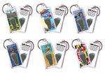 Load image into Gallery viewer, Baltimore FootWhere® Souvenir Keychains. 6 Piece Set. Made in USA-FootWhere® Souvenirs