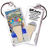 Load image into Gallery viewer, Cocoa Beach, FL FootWhere® Souvenir Keychain. Made in USA-FootWhere® Souvenirs