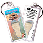 Load image into Gallery viewer, Cocoa Beach, FL FootWhere® Souvenir Keychain. Made in USA-FootWhere® Souvenirs