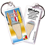 Load image into Gallery viewer, Cocoa Beach FootWhere® Souvenir Keychains. 6 Piece Set. Made in USA-FootWhere® Souvenirs