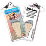 Load image into Gallery viewer, Cocoa Beach FootWhere® Souvenir Keychains. 6 Piece Set. Made in USA-FootWhere® Souvenirs