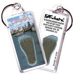 Load image into Gallery viewer, Cincinnati FootWhere® Souvenir Keychains. 6 Piece Set. Made in USA-FootWhere® Souvenirs