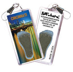 Load image into Gallery viewer, Cincinnati FootWhere® Souvenir Zipper-Pulls. 6 Piece Set. Made in USA-FootWhere® Souvenirs