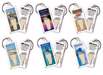 Load image into Gallery viewer, Corpus Christi FootWhere® Souvenir Keychains. 6 Piece Set. Made in USA-FootWhere® Souvenirs