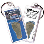 Load image into Gallery viewer, Catalina Island FootWhere® Souvenir Keychain. Made in USA-FootWhere® Souvenirs