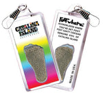 Load image into Gallery viewer, Catalina Island FootWhere® Souvenir Zipper-Pull. Made in USA-FootWhere® Souvenirs